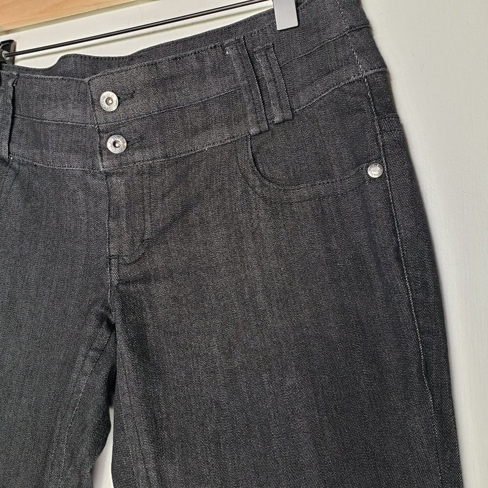 Lole Denim Capris Crops Dark Grey Wash 8 Jeans Stretch‎ - Picture 2 of 8